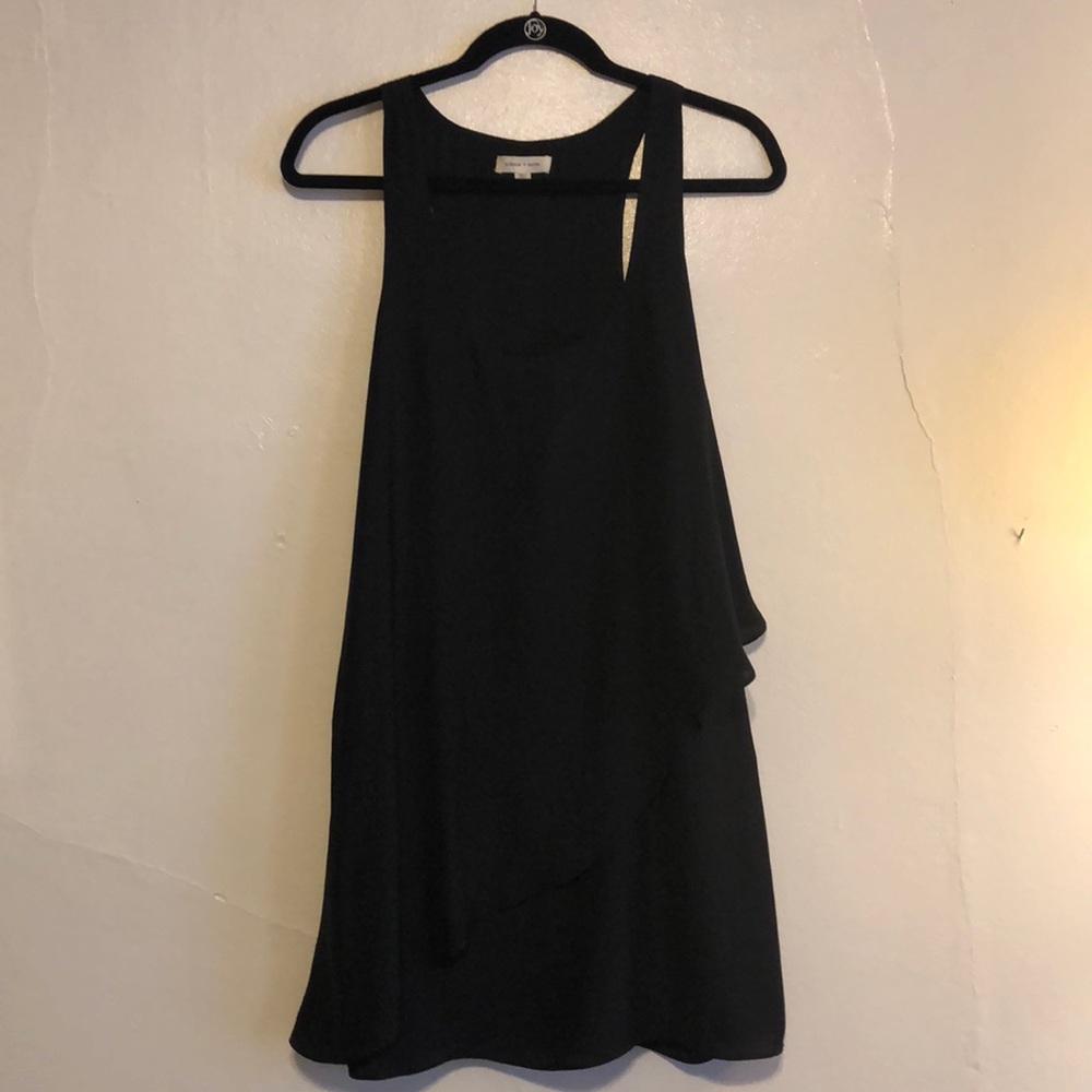 Black double layer dress